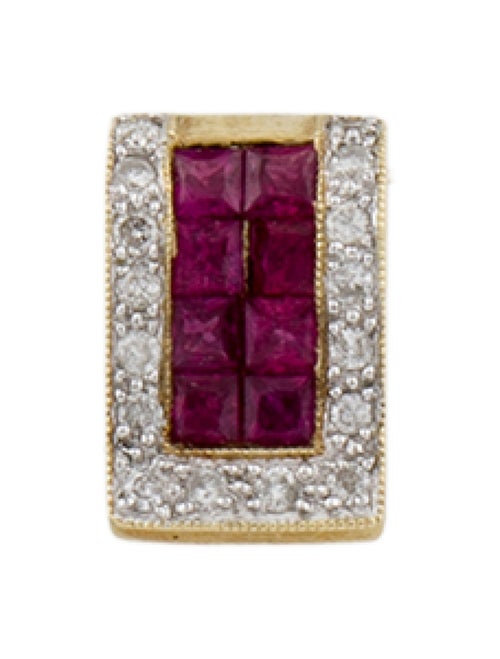 Pendant 14K Ruby & Diamond Pendant