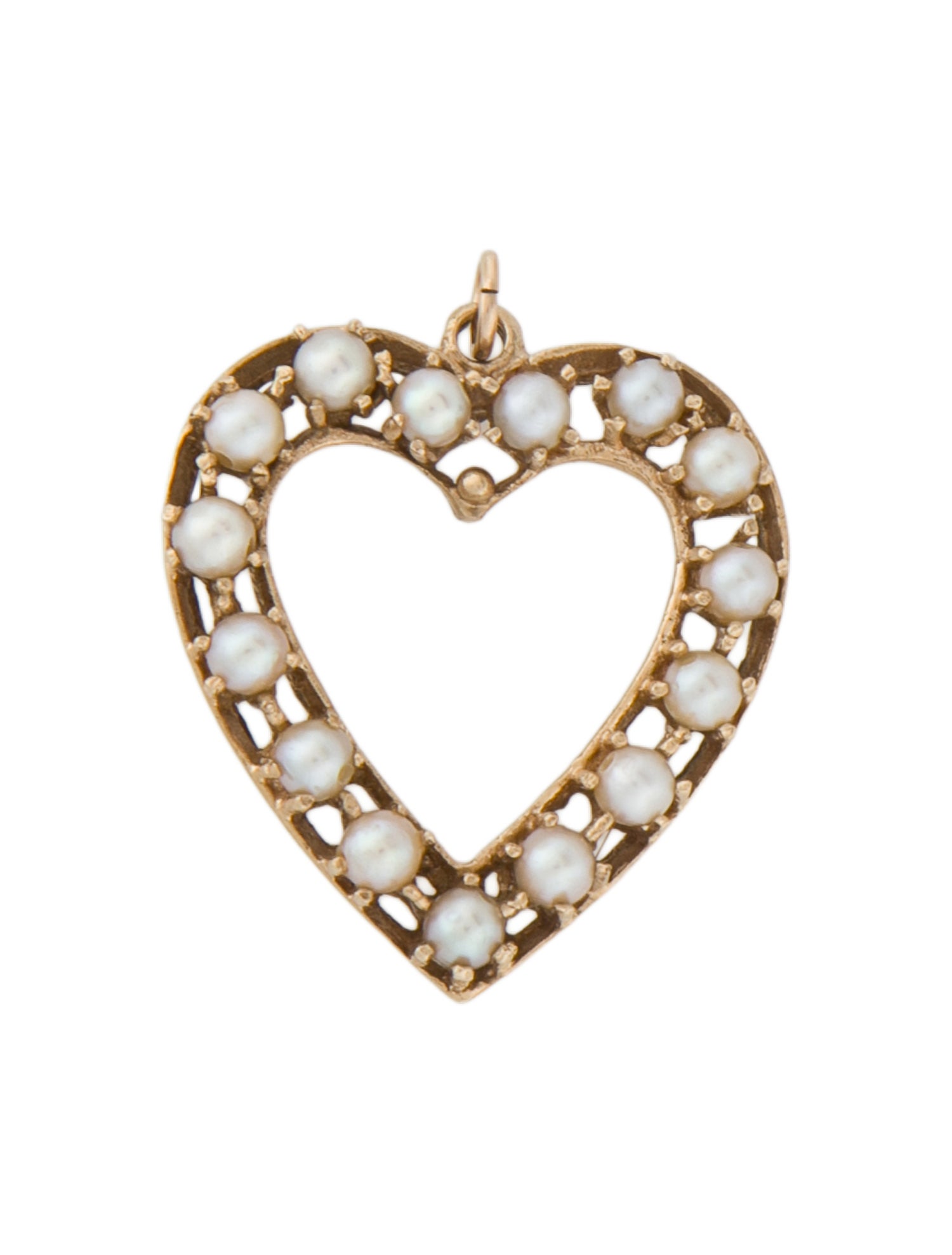 Pendant 14K Pearl Heart