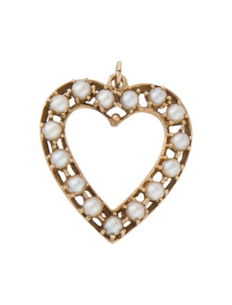 Pendant 14K Pearl Heart Pendant