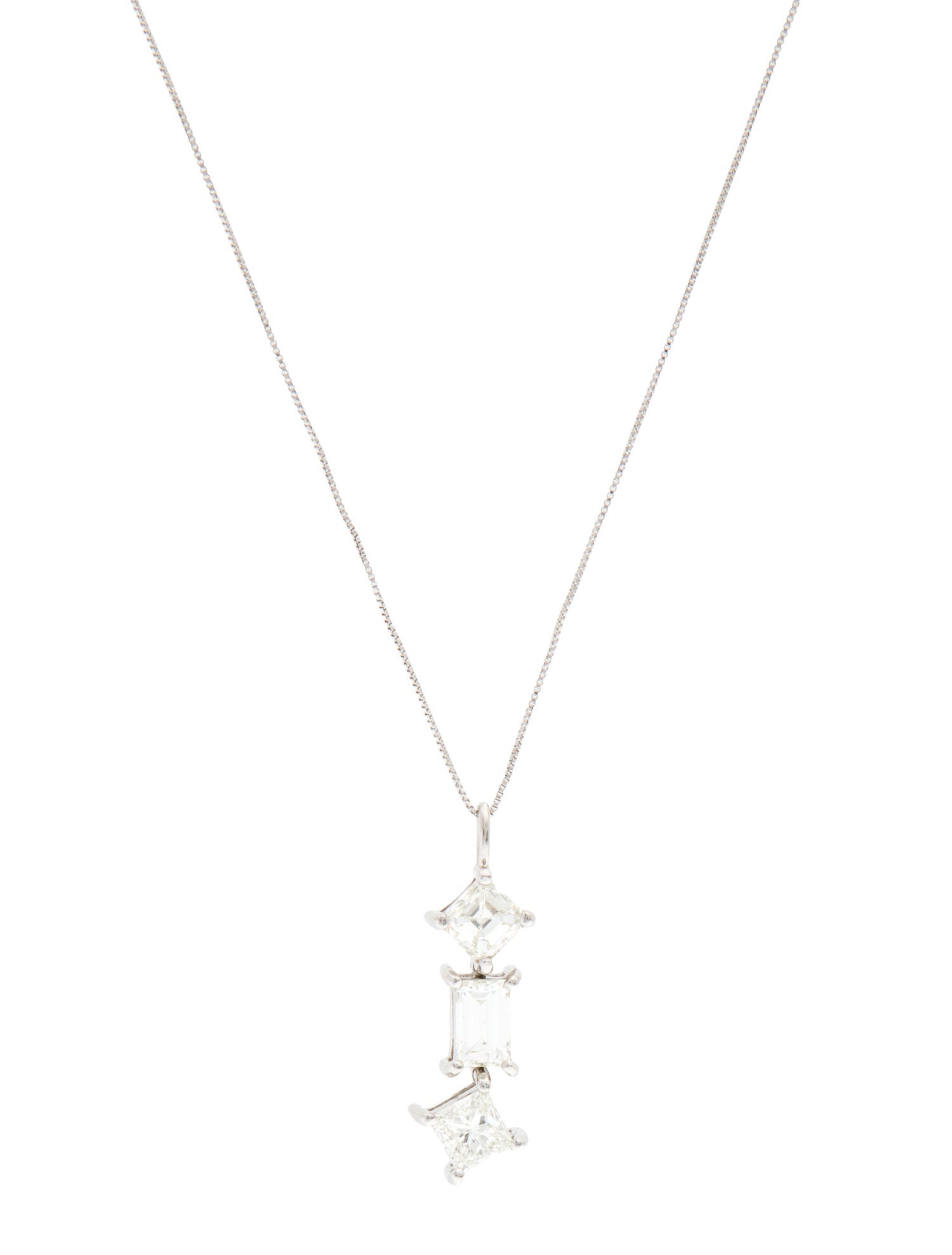 Pendant Platinum 1.54ctw Diamond Necklace