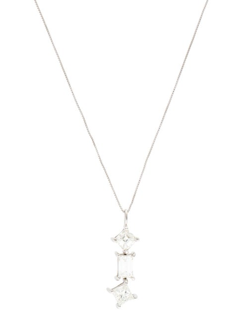 Pendant Platinum 1.54ctw Diamond Pendant Necklace