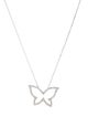 Pendant 18K 1.35ctw Diamond Open Butterfly Pendant Necklace