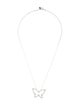 Pendant 18K 1.35ctw Diamond Open Butterfly Pendant Necklace