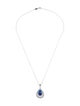 Pendant Platinum 3.15ct Sapphire & Diamond Pendant Necklace
