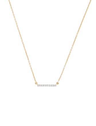 Pendant  14K Diamond Bar Pendant Necklace