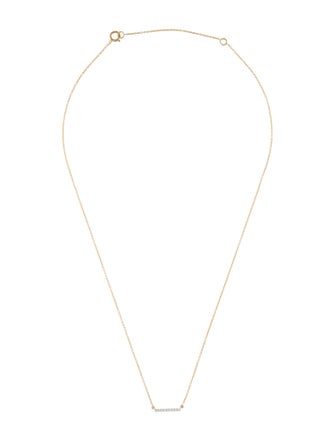 Pendant 14K Diamond Bar Pendant Necklace