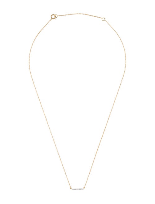 Pendant 14K Diamond Bar Pendant Necklace