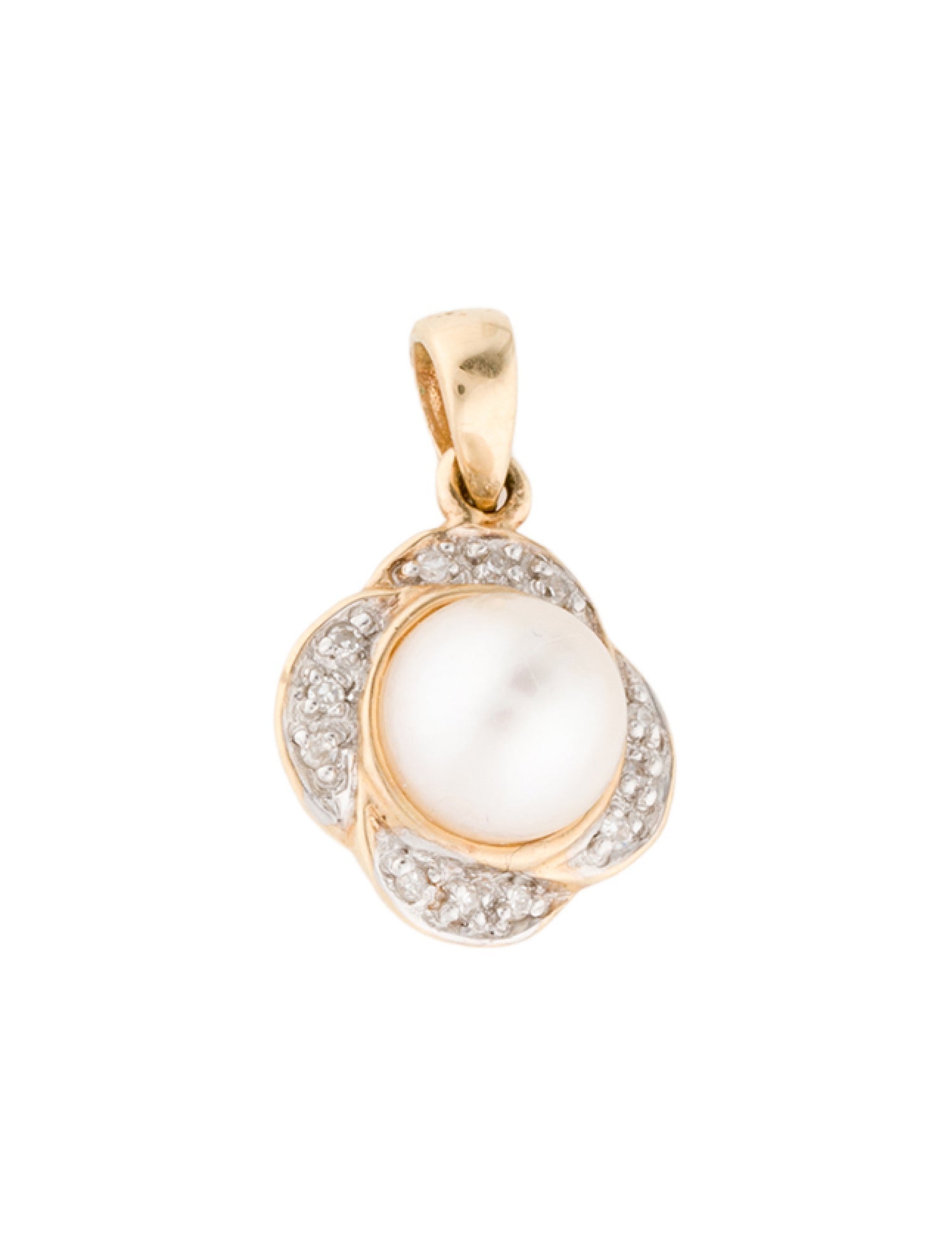 Pendant 14K Pearl & Diamond