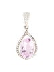 Pendant 18K 6.90ct Kunzite & Diamond Pendant