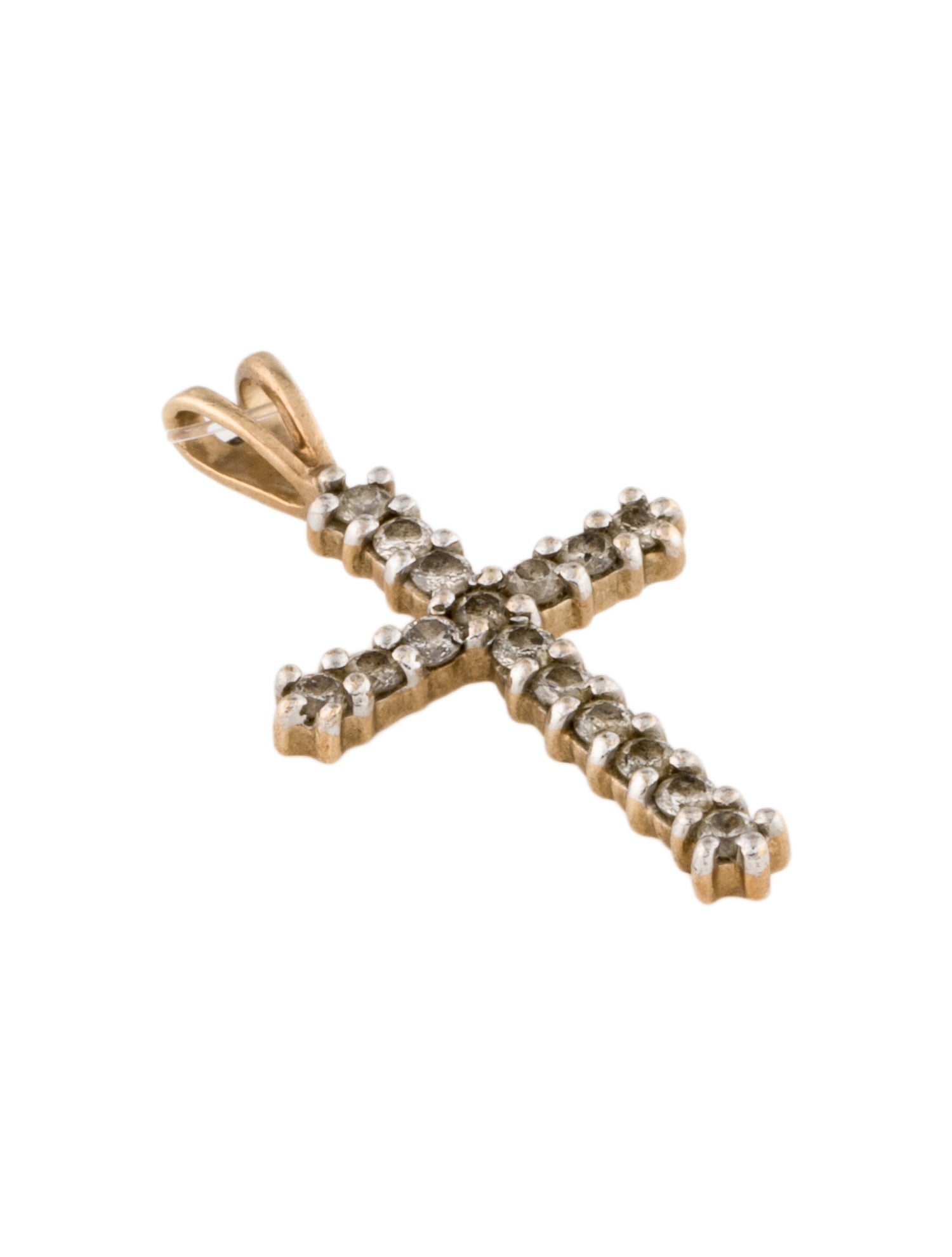 Pendant 10K Diamond Cross Pendant