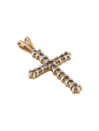 Pendant 10K Diamond Cross Pendant