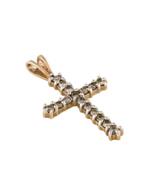 Pendant 10K Diamond Cross Pendant