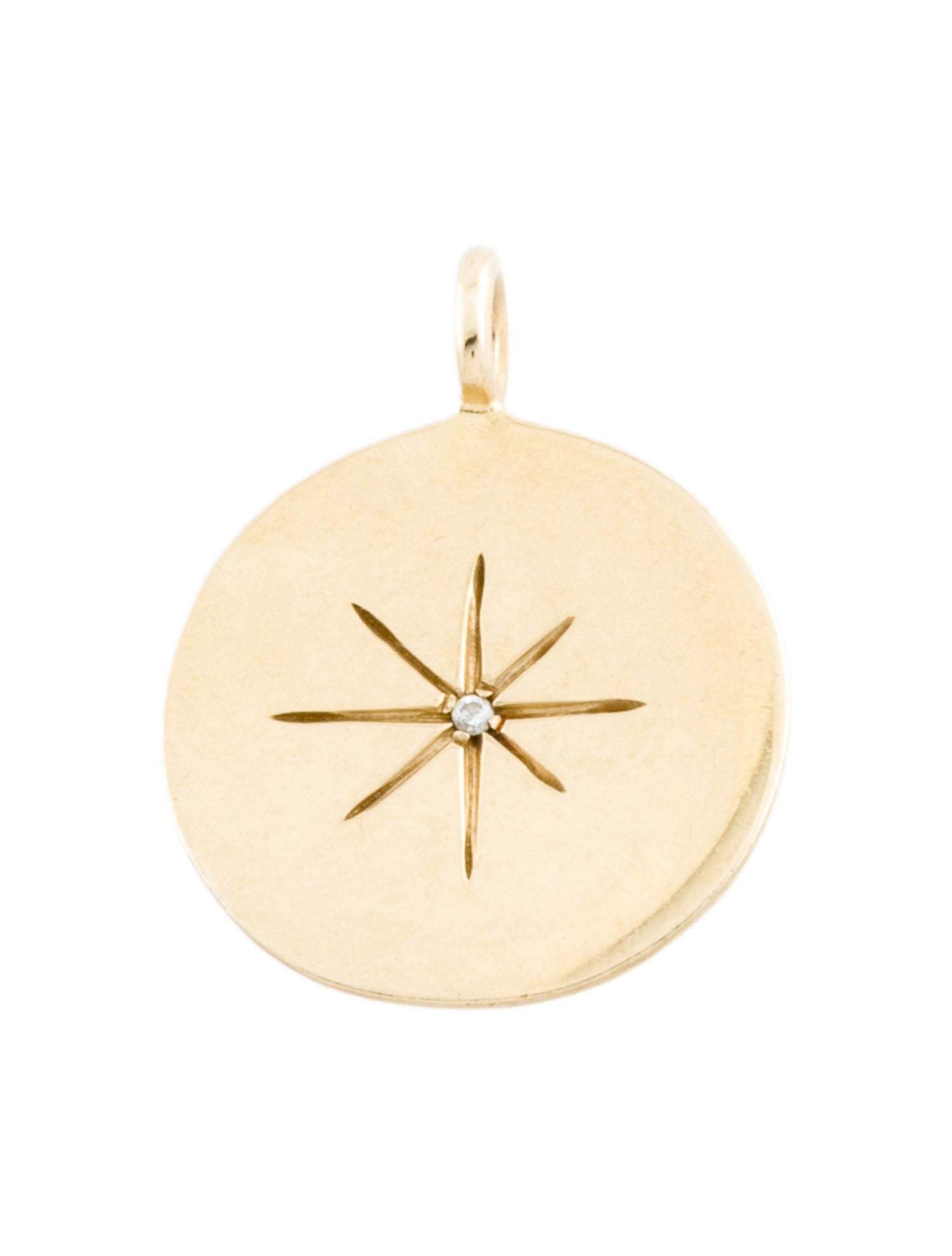 Pendant 14K Diamond Star Disc