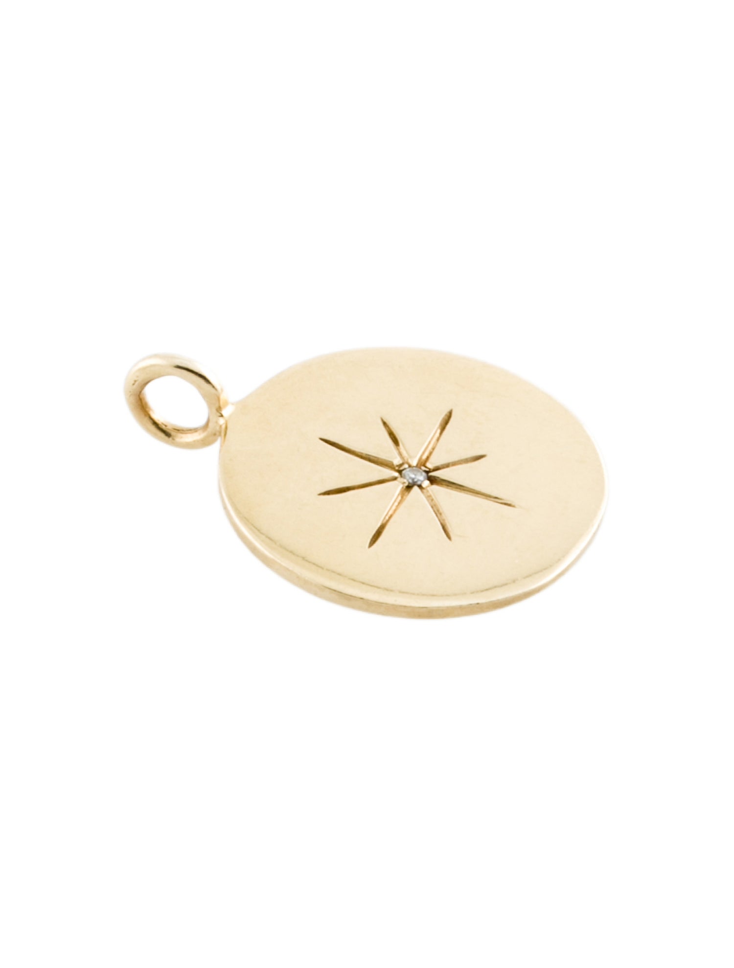Pendant 14K Diamond Star Disc