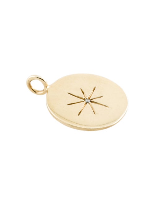 Pendant 14K Diamond Star Disc Pendant