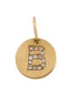 Pendant 18K Diamond Letter 'B' Disc Pendant