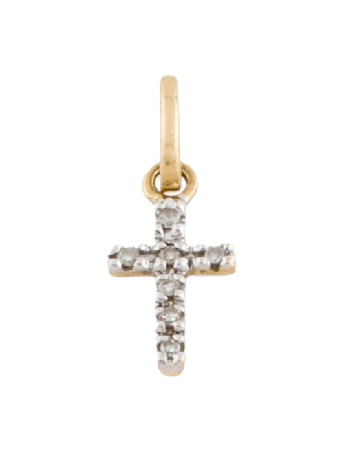 Pendant 14K Diamond Mini Cross Pendant