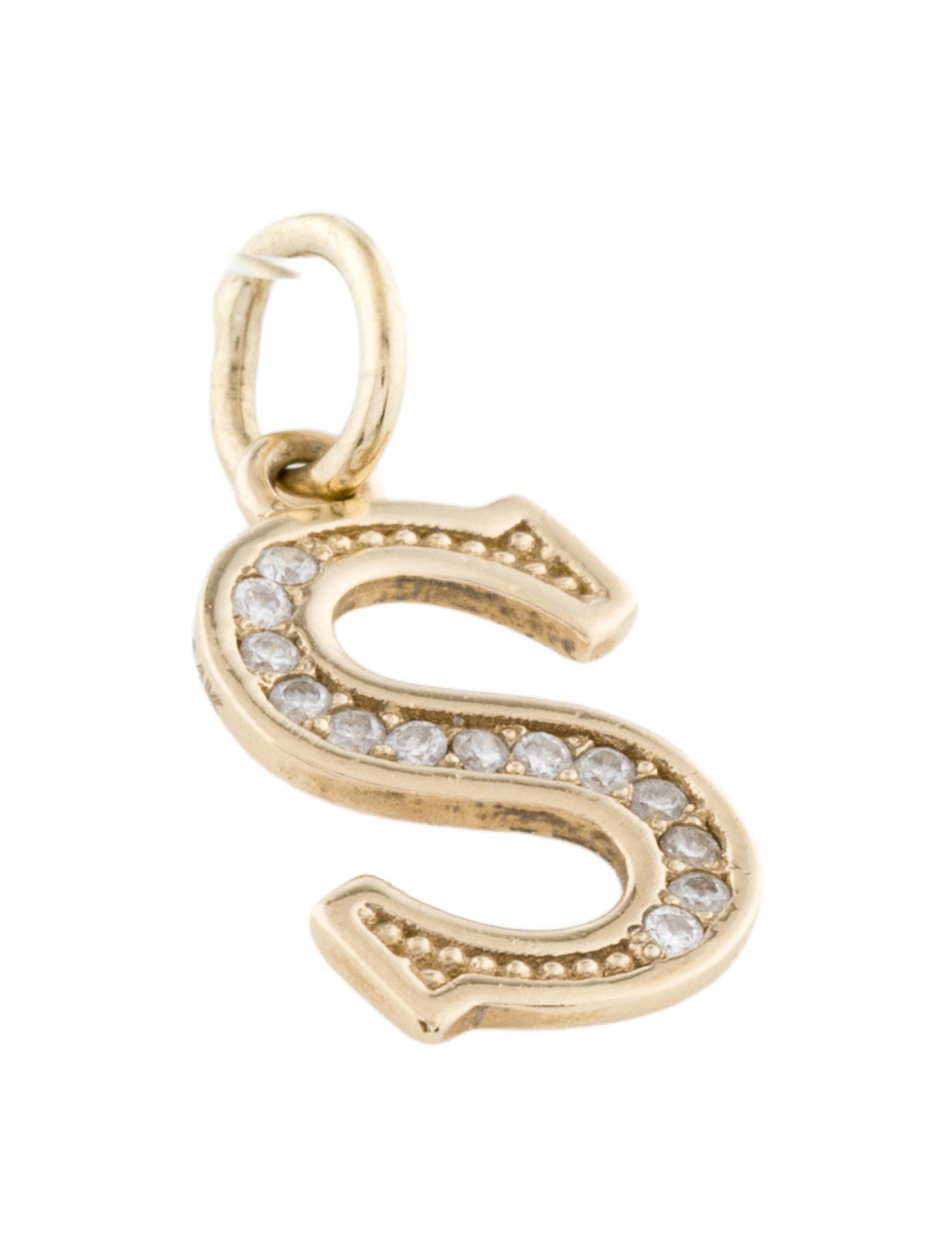 Pendant 14K Diamond 'S' Pendant