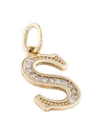 Pendant 14K Diamond 'S' Pendant