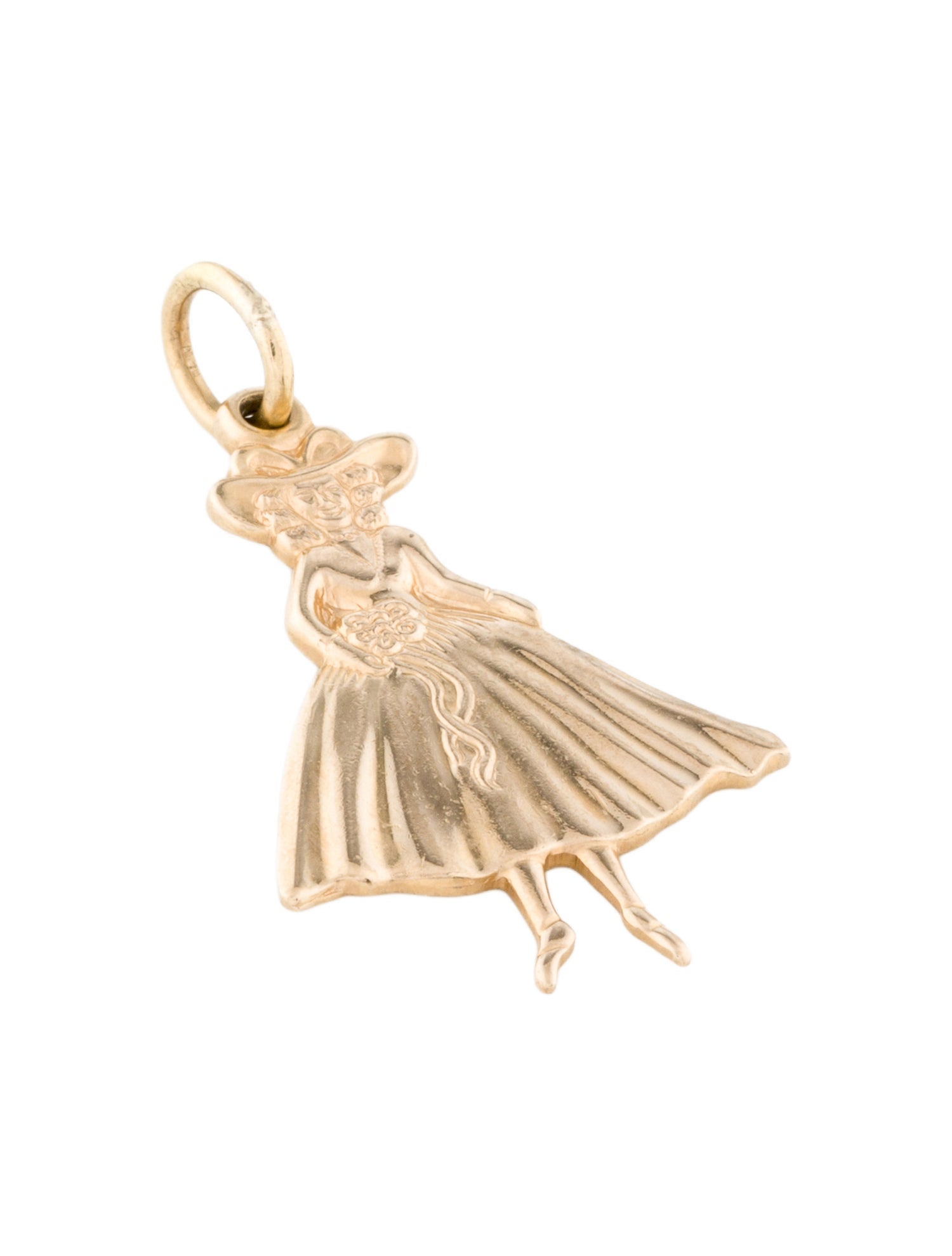 Pendant 14K Female Figure Charm