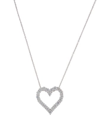 Pendant 1.10ctw Diamond Heart Pendant Necklace