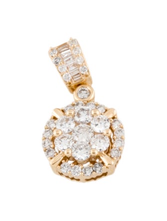 Pendant 14K Diamond Cluster Pendant