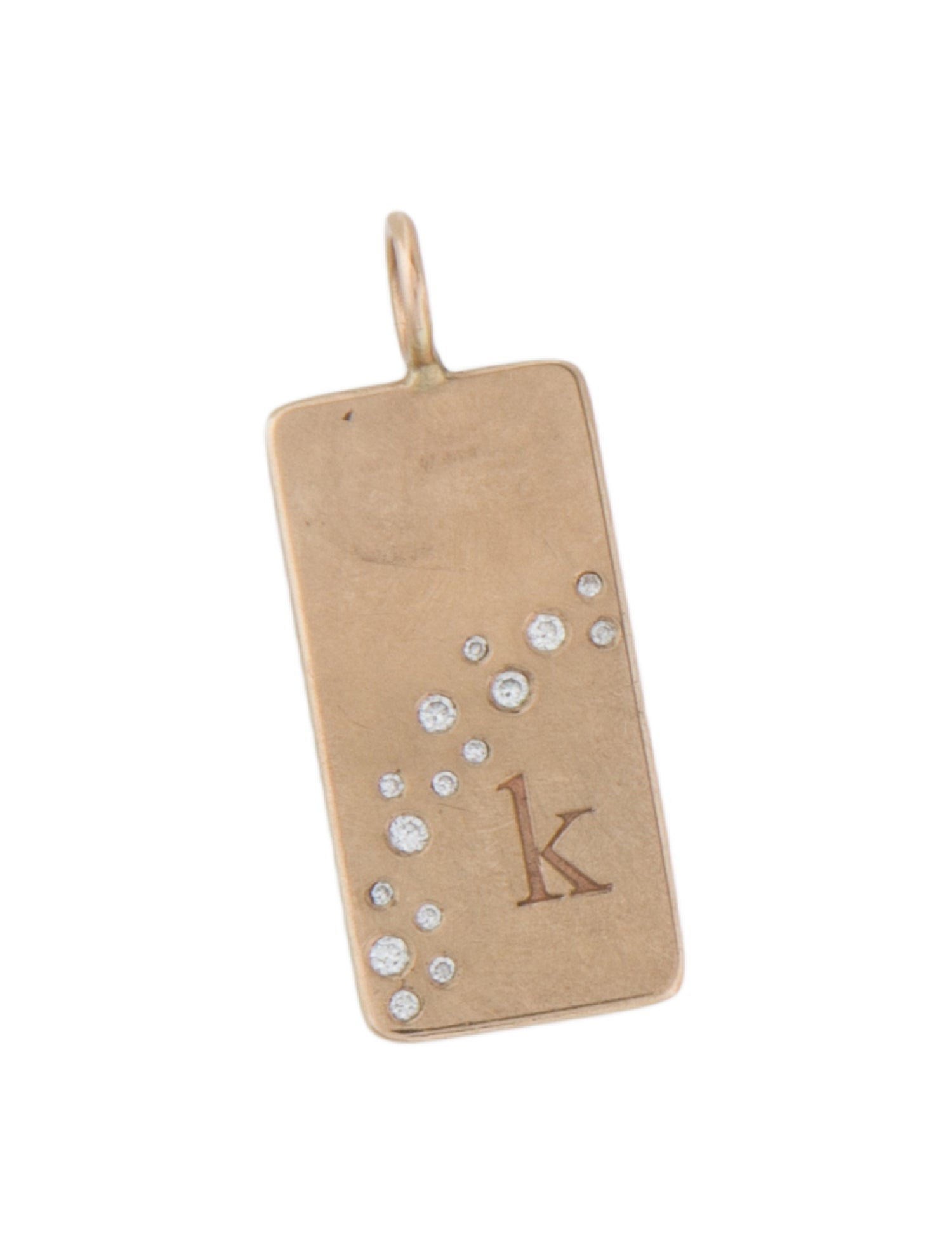 Pendant 14K Diamond 'K' Initial
