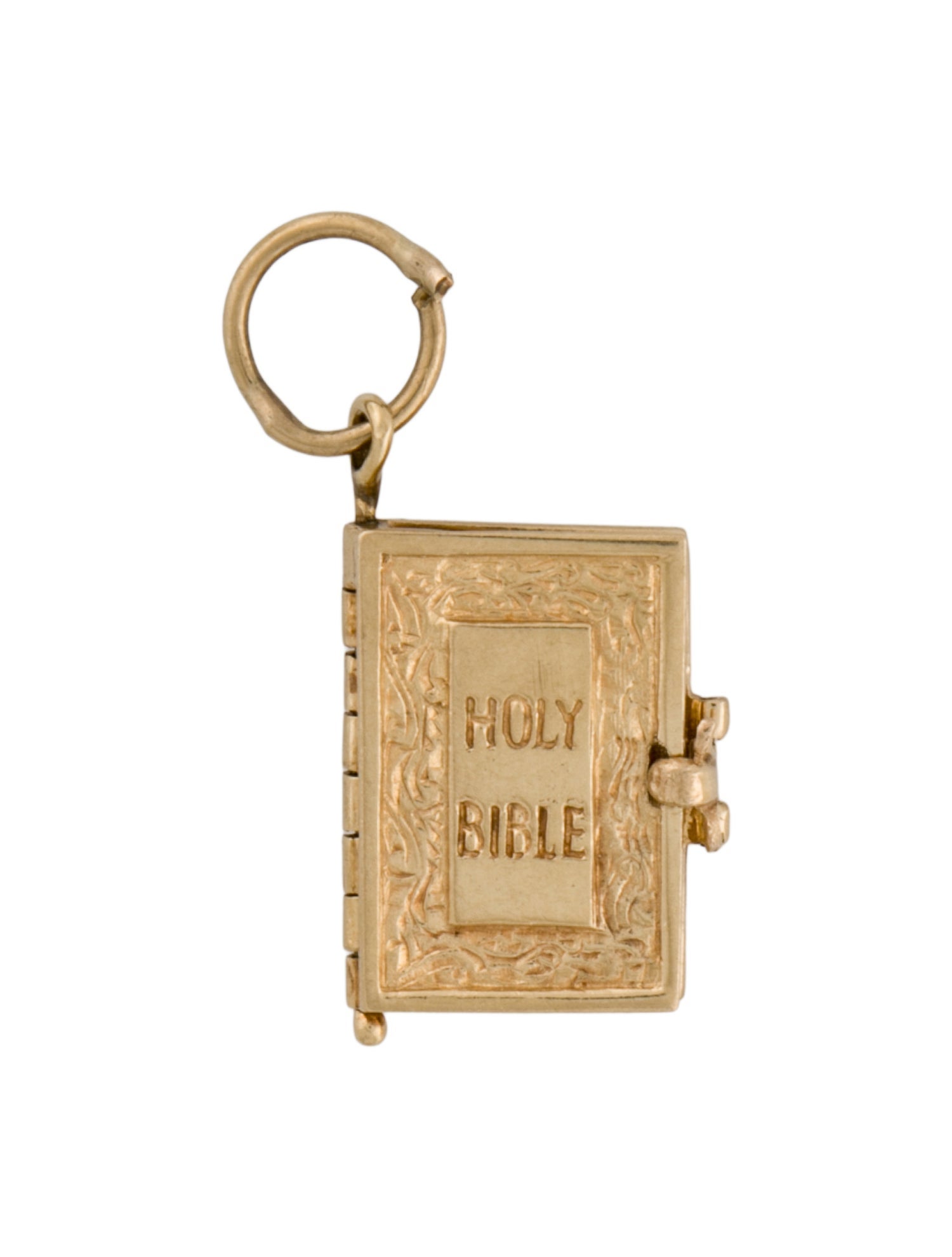 Pendant 14K Holy Bible Openable