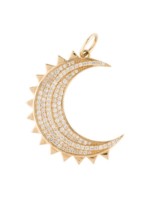 Pendant 14K Diamond Moon Pendant