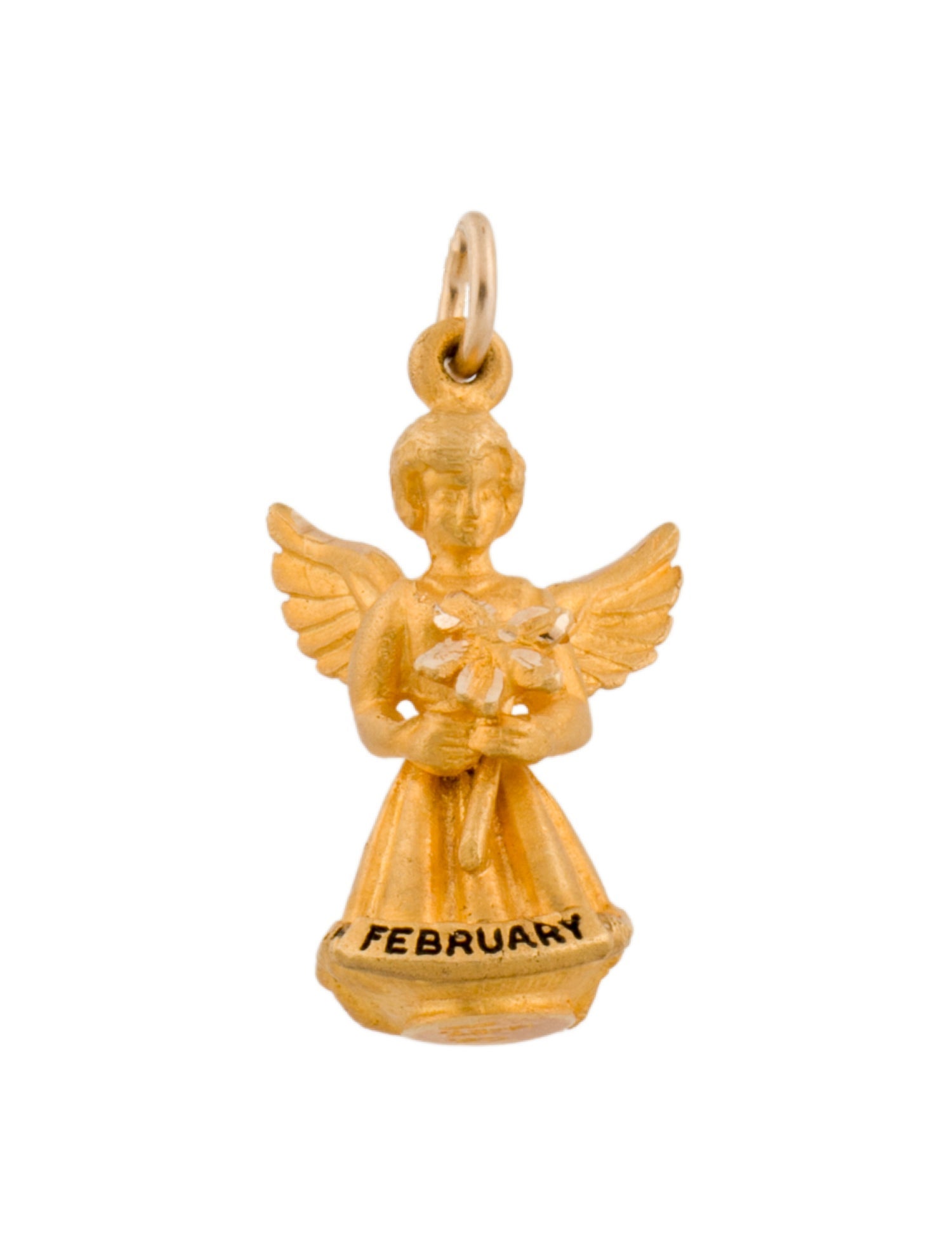 Pendant 14K February Angel