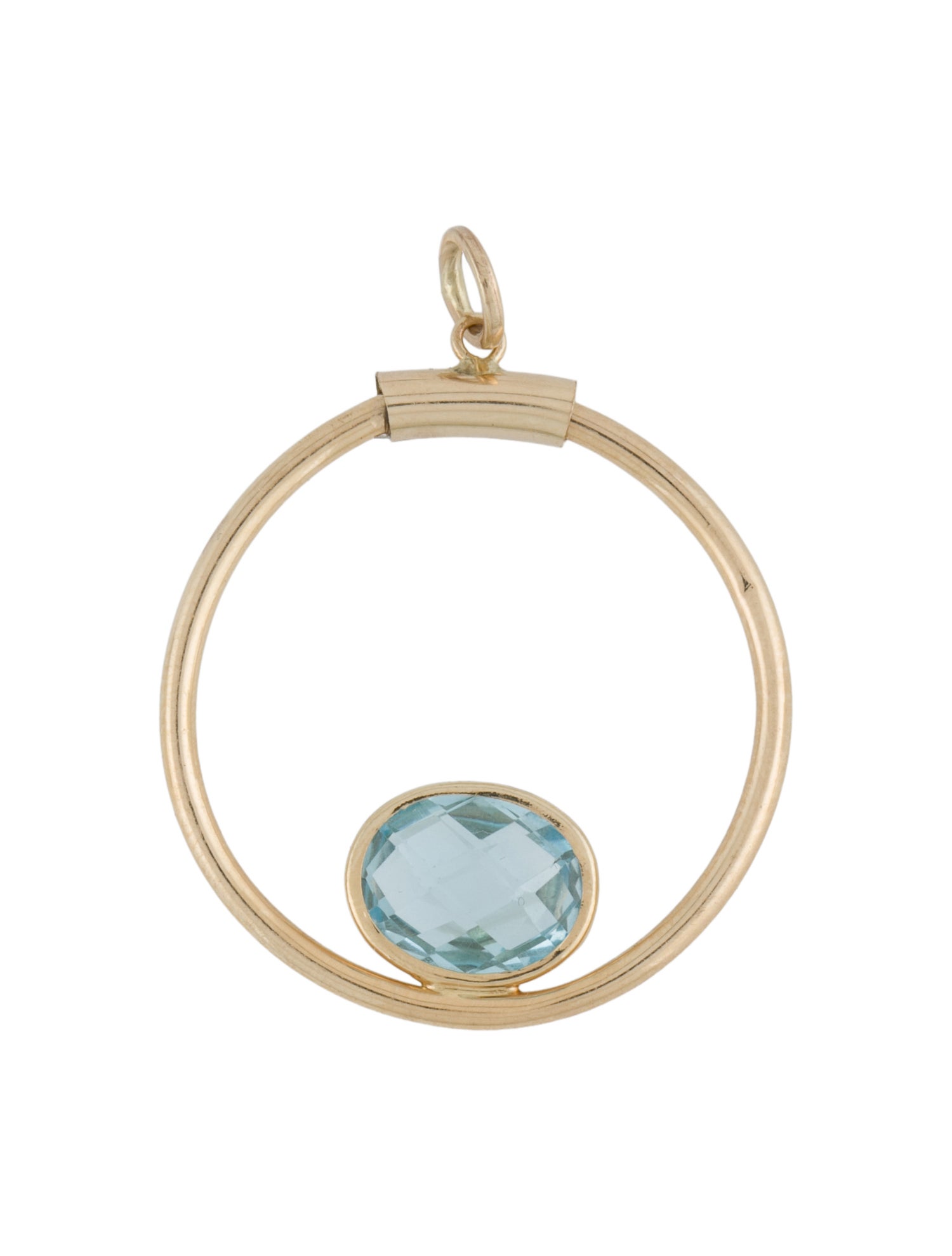 Pendant 14K Topaz Circle