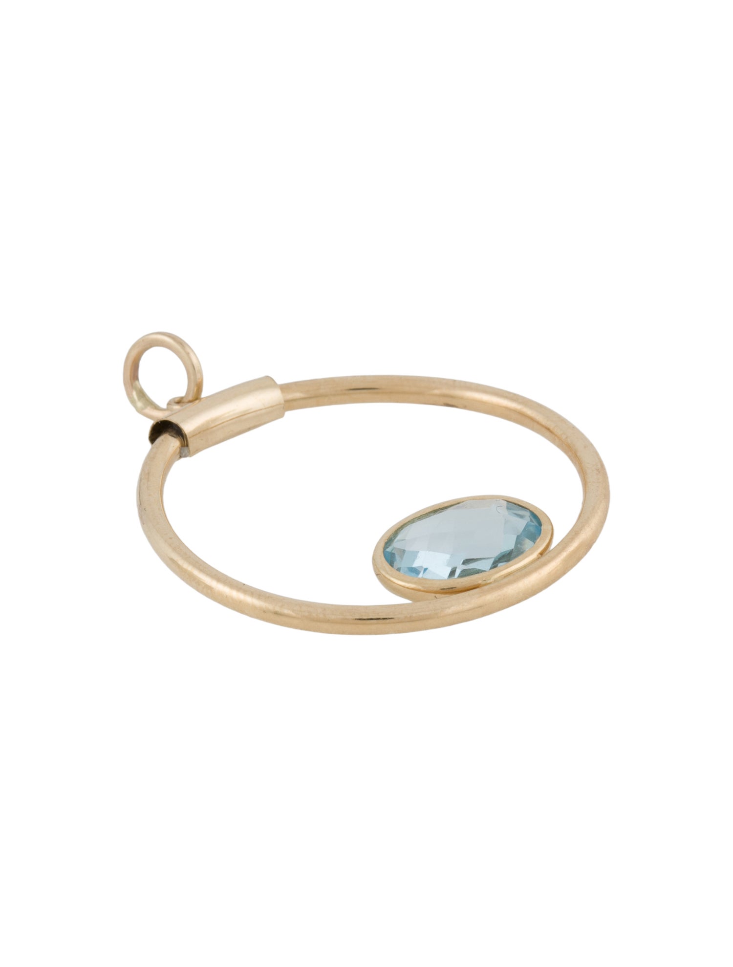 Pendant 14K Topaz Circle