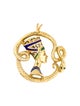 Pendant 14K Enamel Nefertiti and Snake Pendant