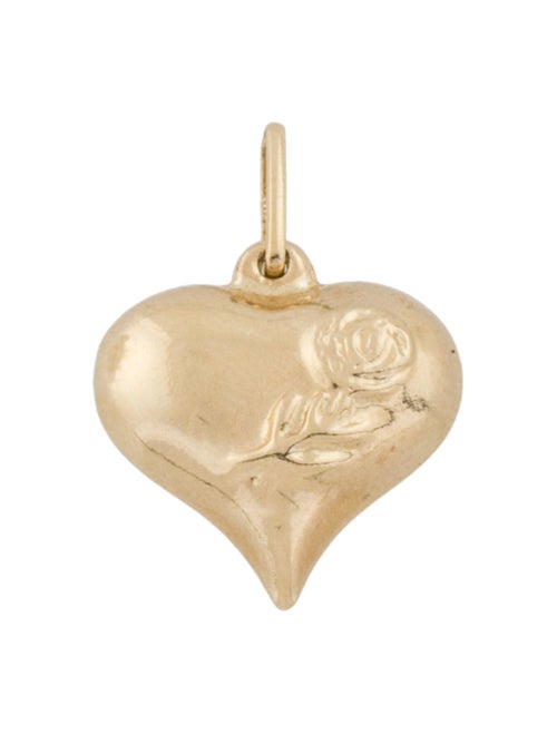 Pendant 14K Flower Heart Charm