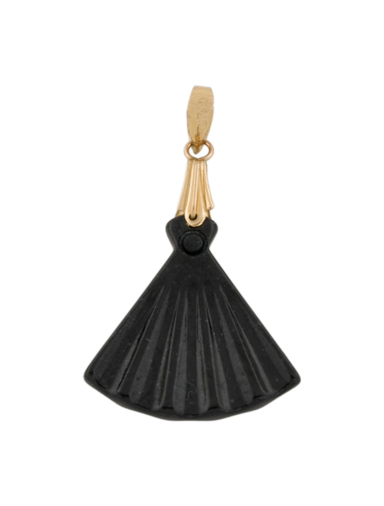 Pendant 18K Jadeite Fan