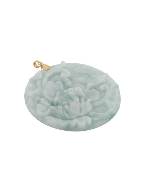 Pendant 18K Jadeite Flower Pendant