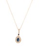 Pendant Sapphire Pendant Necklace