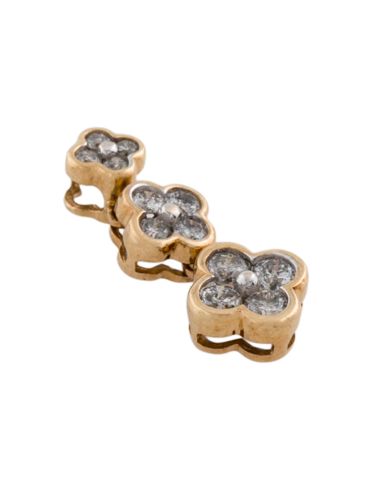 Pendant 14K Diamond Trio Drop