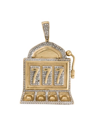 Pendant 10K Diamond Slot Machine Pendant