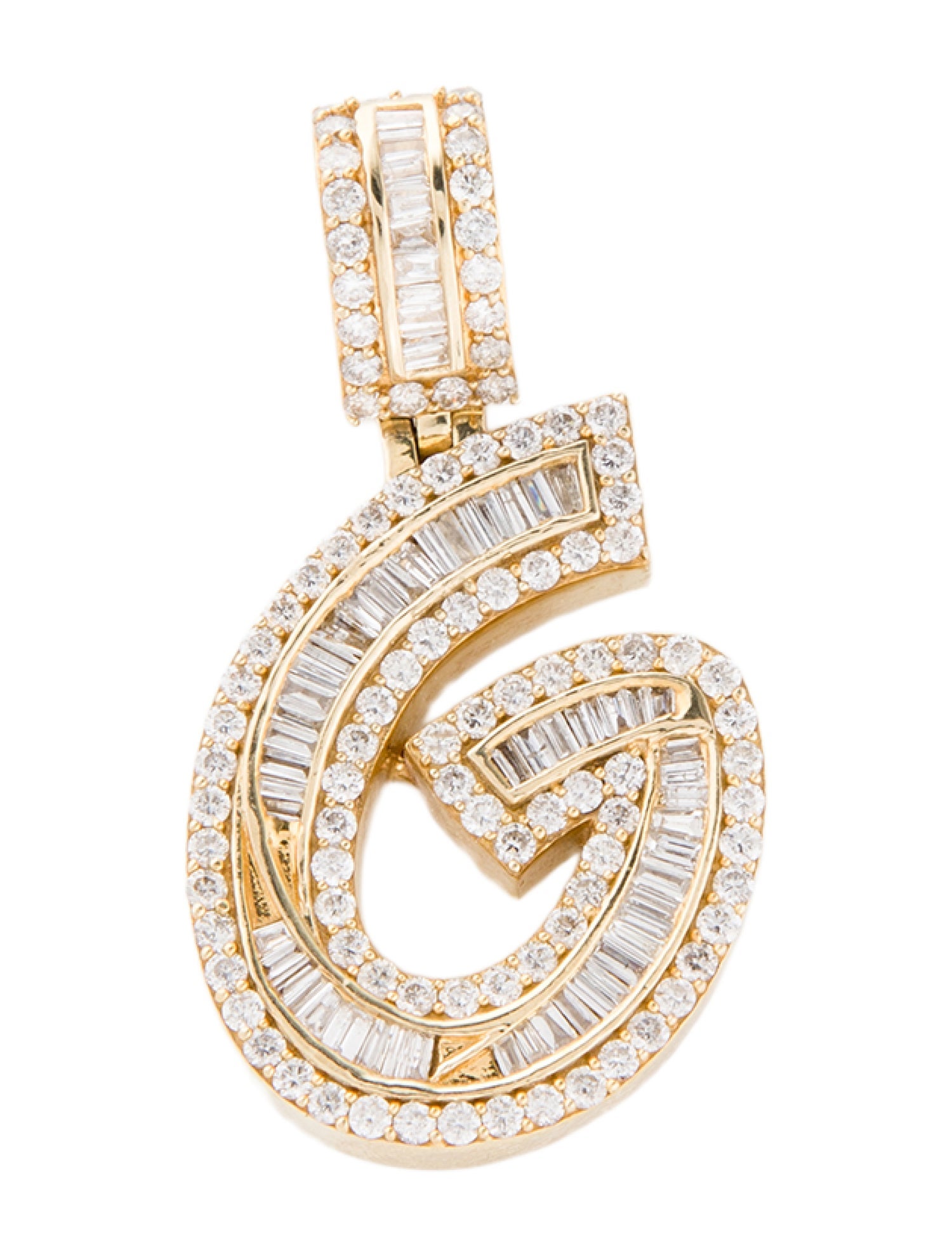 Pendant 14K 1.85ctw Diamond Letter 'G' Pendant