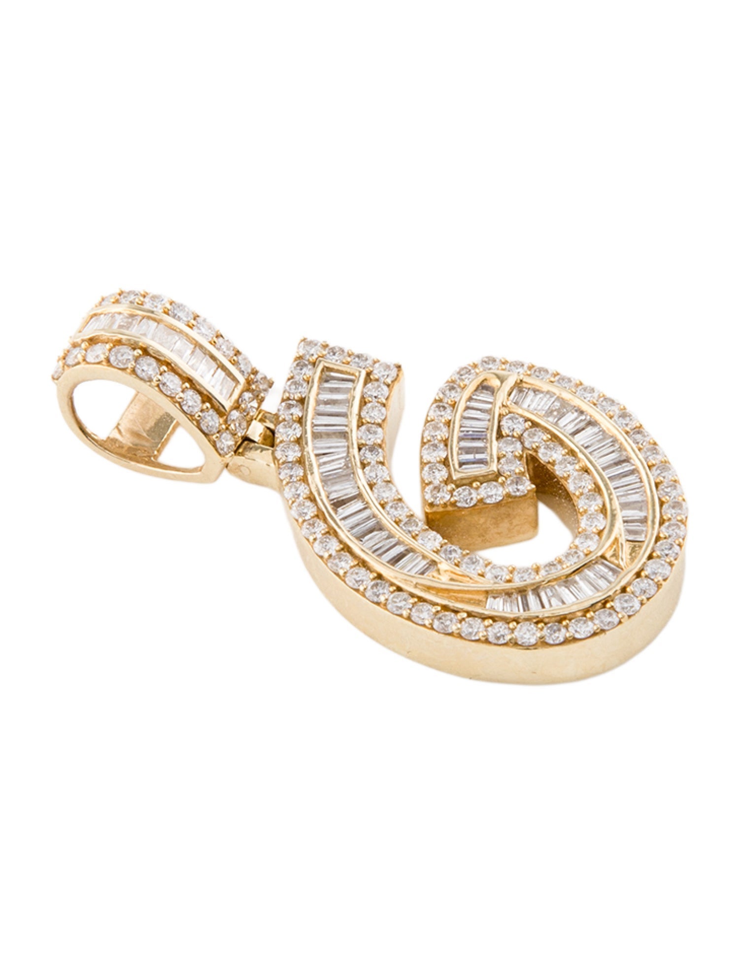 Pendant 14K 1.85ctw Diamond Letter 'G' Pendant