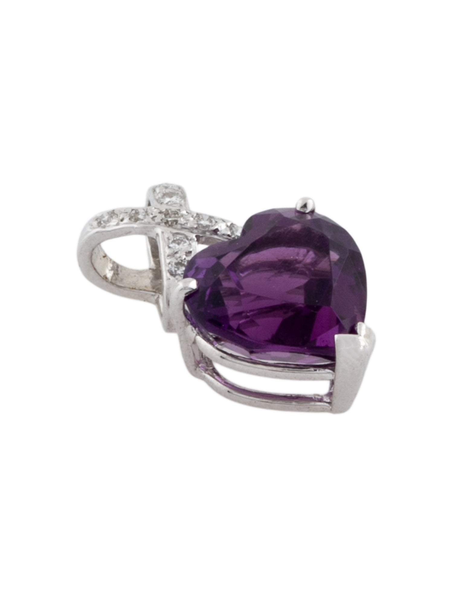 Pendant 18K 2.61ct Amethyst & Diamond