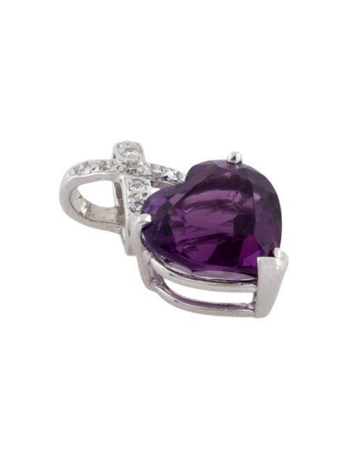 Pendant 18K 2.61ct Amethyst & Diamond Pendant