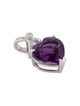 Pendant 18K 2.61ct Amethyst & Diamond Pendant