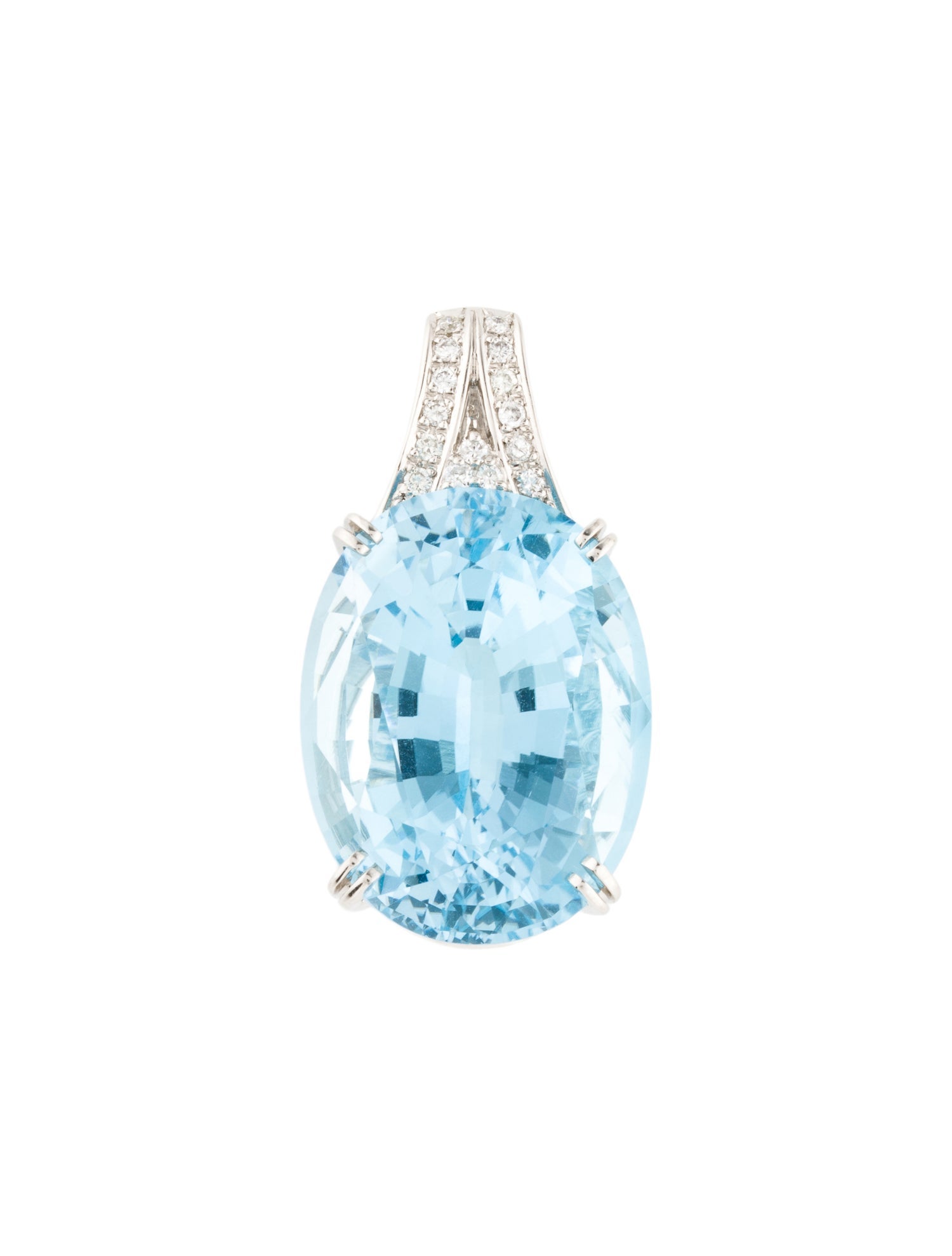 Pendant Platinum 44.97ct Topaz & Diamond