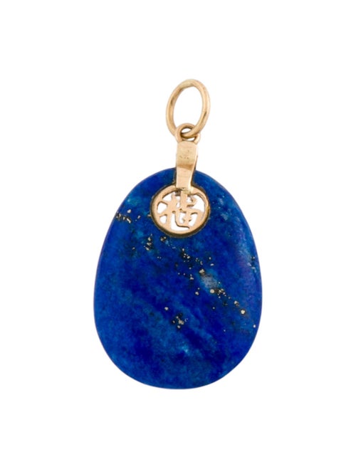 Pendant 14K Lapis Lazuli Good Luck Pendant