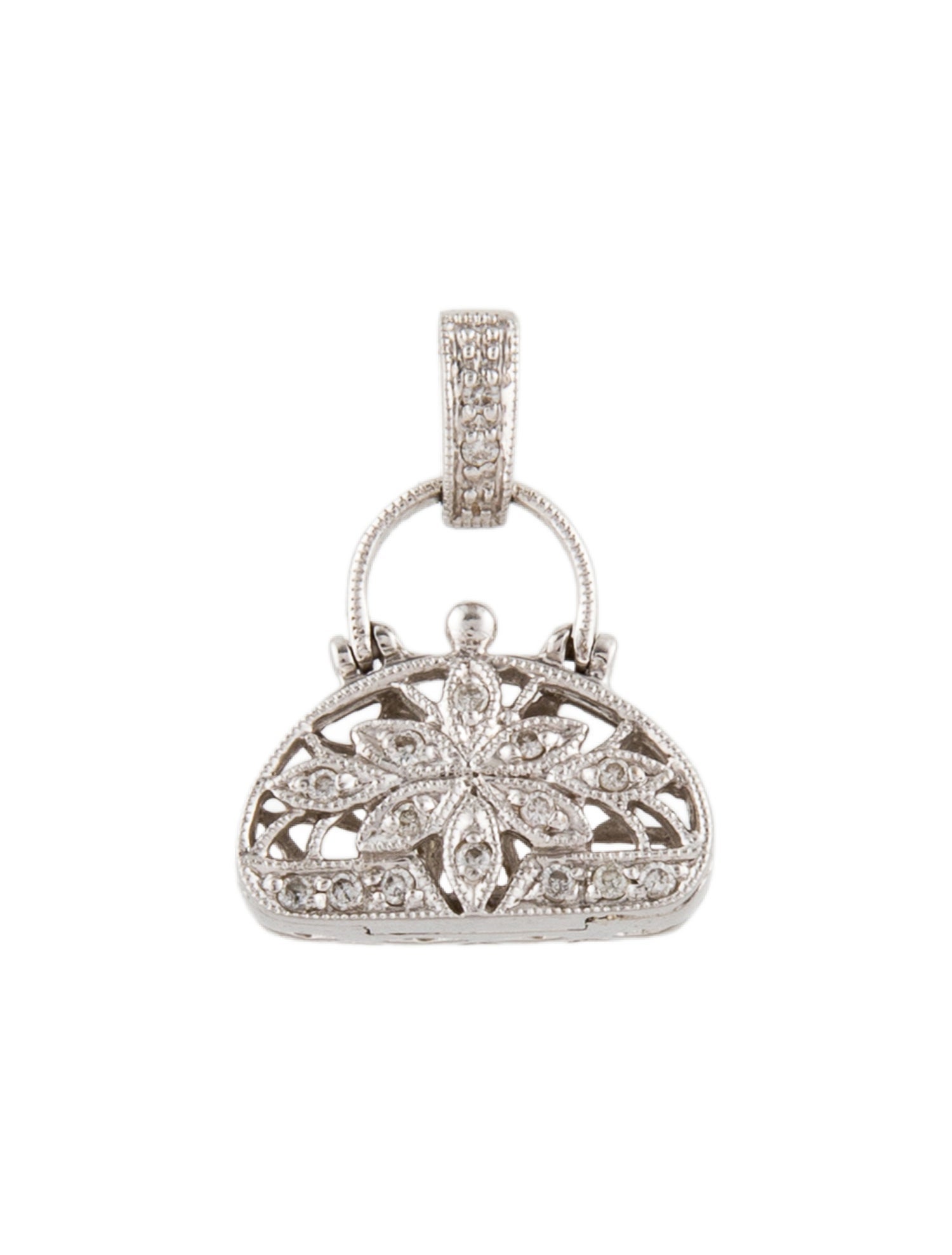 Pendant 14K Diamond Purse Pendant