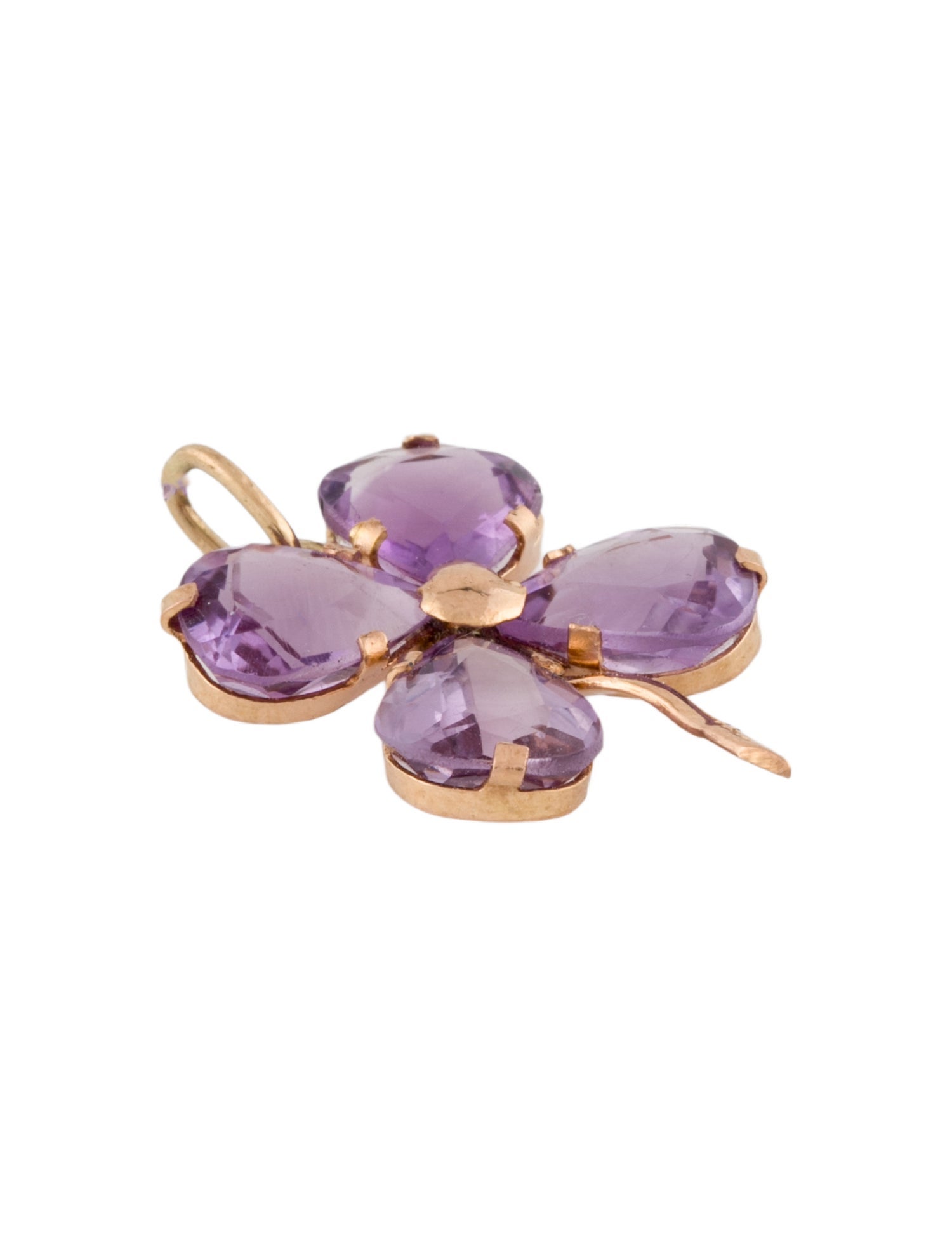Pendant 18K Amethyst Clover