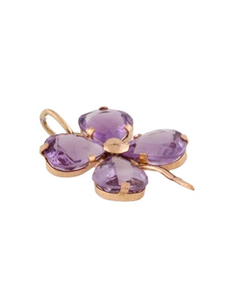 Pendant 18K Amethyst Clover Pendant