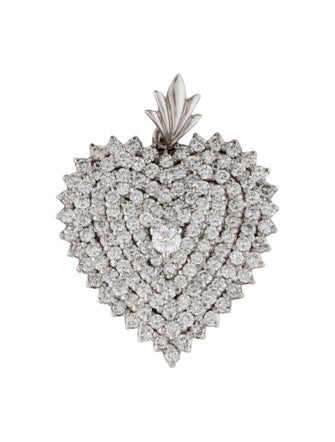 Pendant 14K 6.56ctw Diamond Heart Pendant